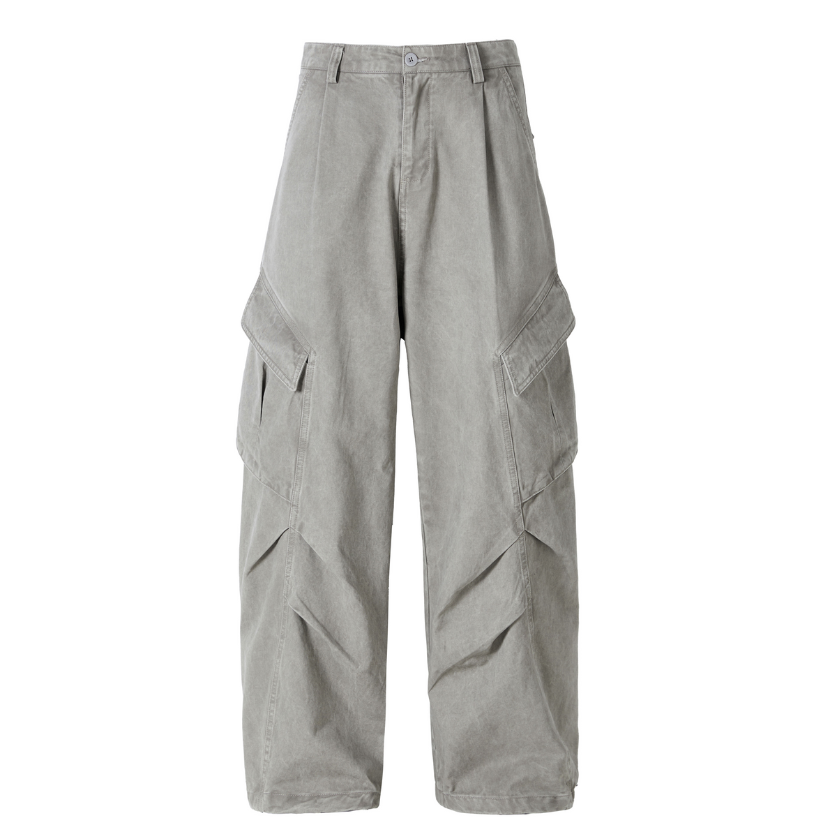 Deconstructed Cargo Wide-Leg Pants