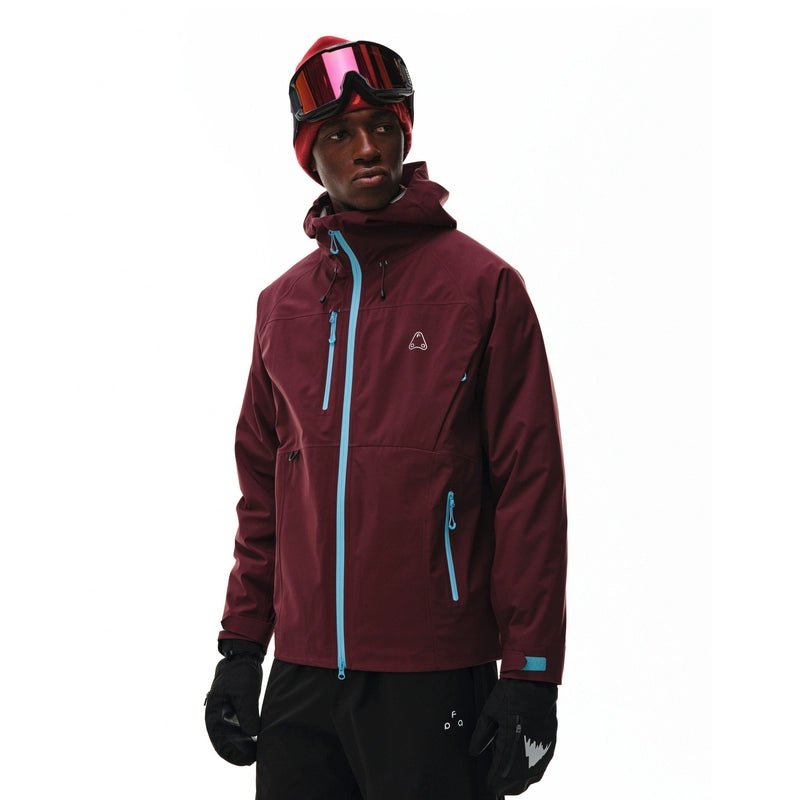 men's color block storm jacket outfit - 3 in 1 ski waterproof pants goggles winter
