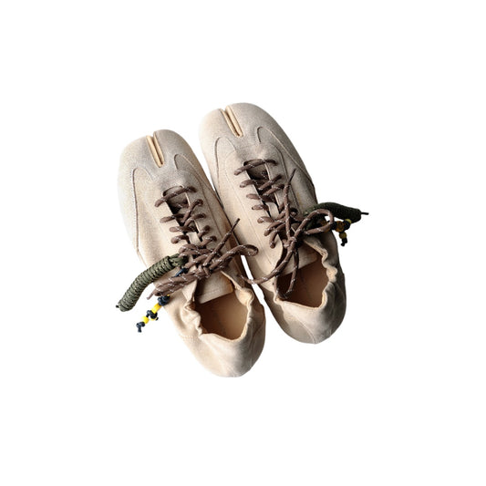Khaki Tabi Split-Toe Sneakers