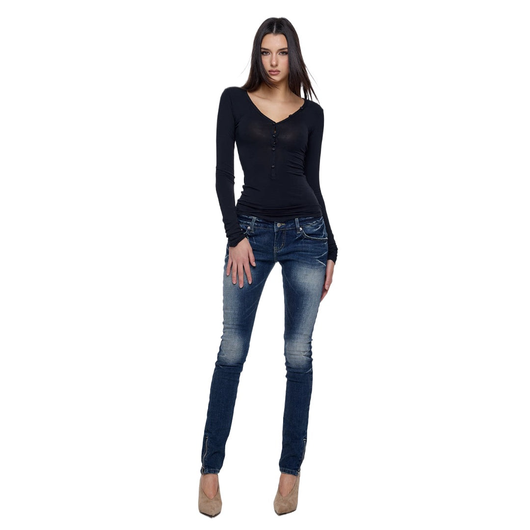 V-Neck Knit Base Layer Tee