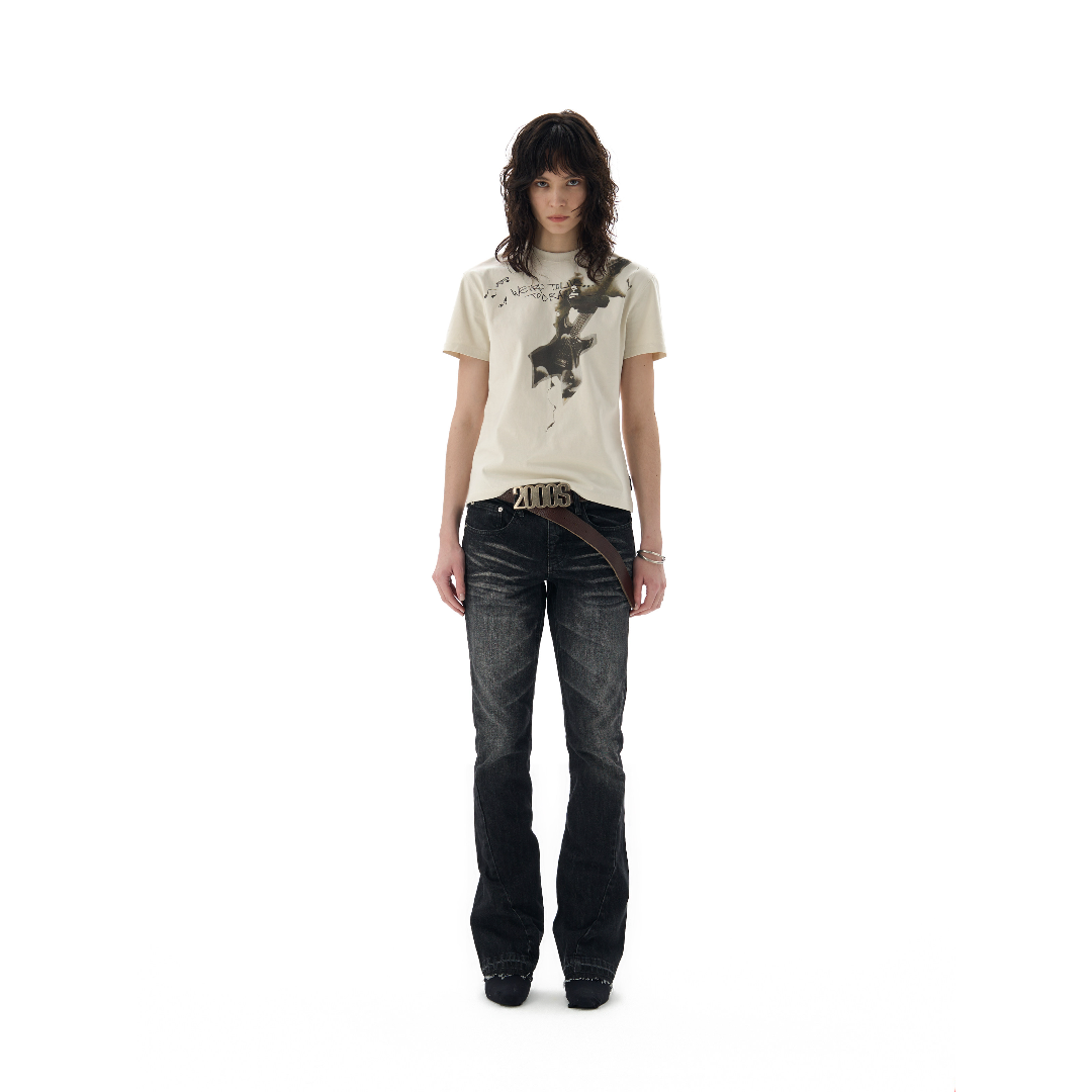 Flaming Guitar Graphic Tee