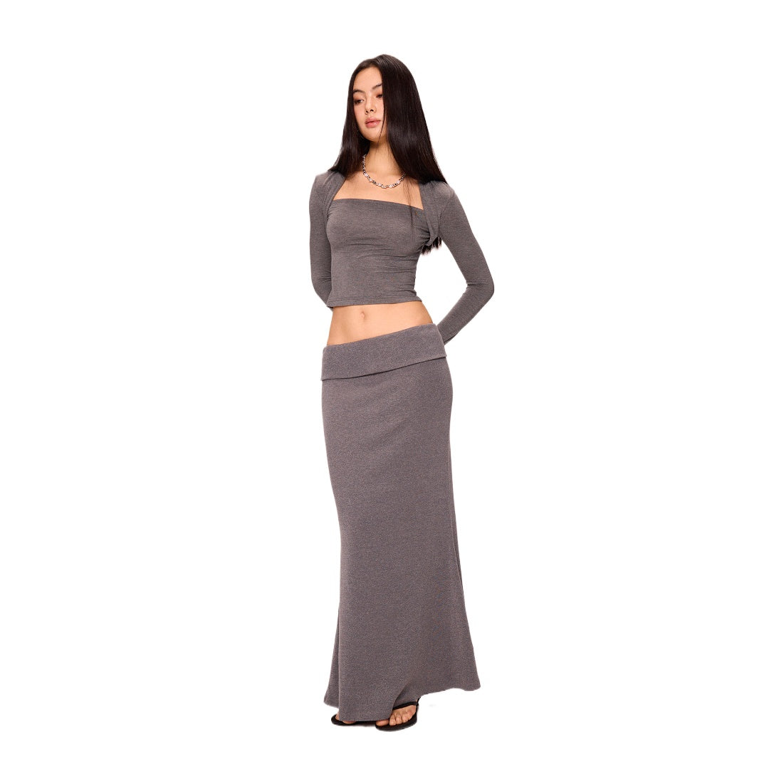 Square Neck Knit Base Layer Top