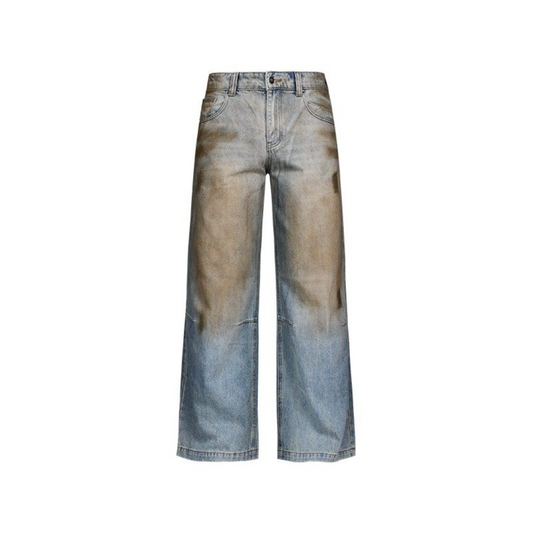 Vintage Wash Straight Leg Jeans