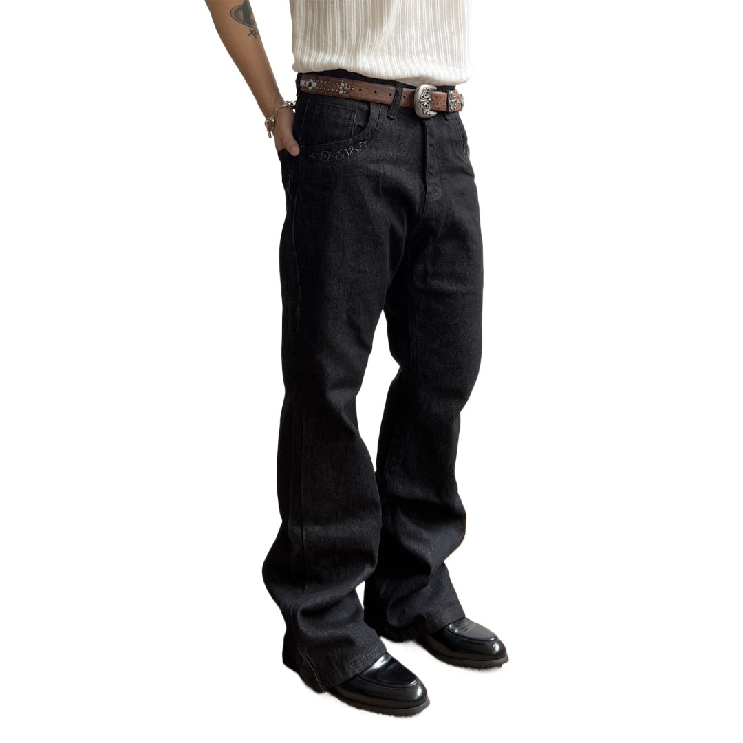 Floral Embroidered Slim-Fit Jeans