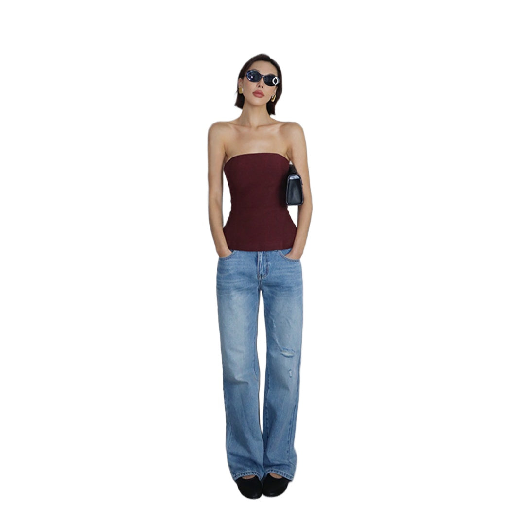 Casual  Straight Leg Jeans
