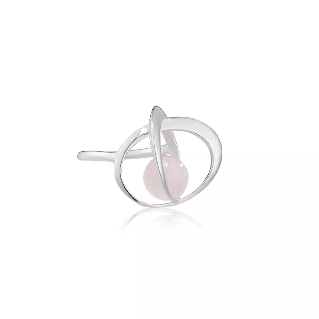 Falling Star Double Bright Silver Ring
