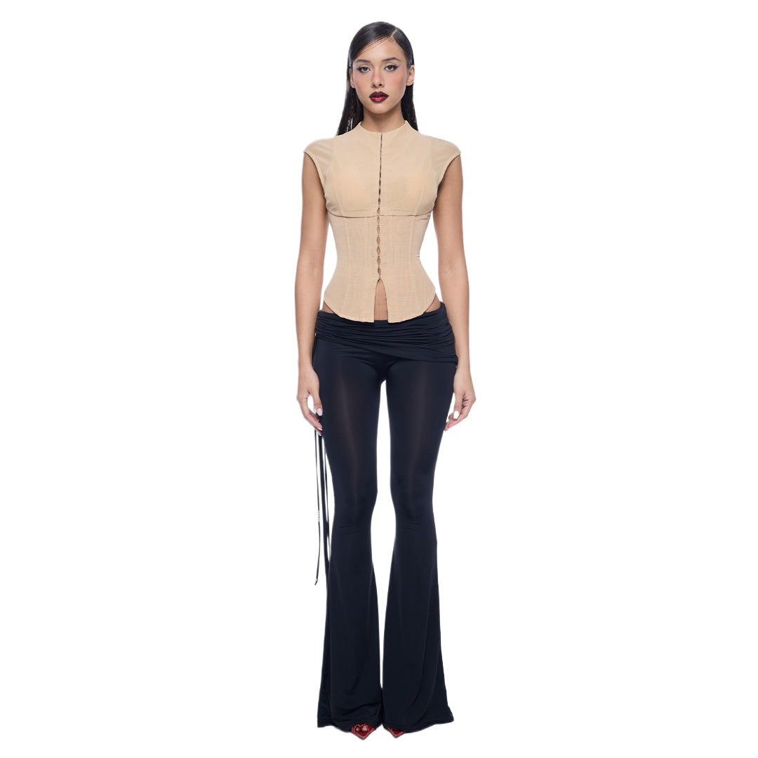 Mesh Corset Boning Top