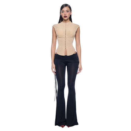 Mesh Corset Boning Top