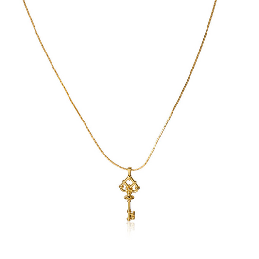 Spade-Shaped Key Necklace