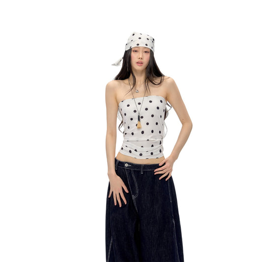 Front Print Strapless Top