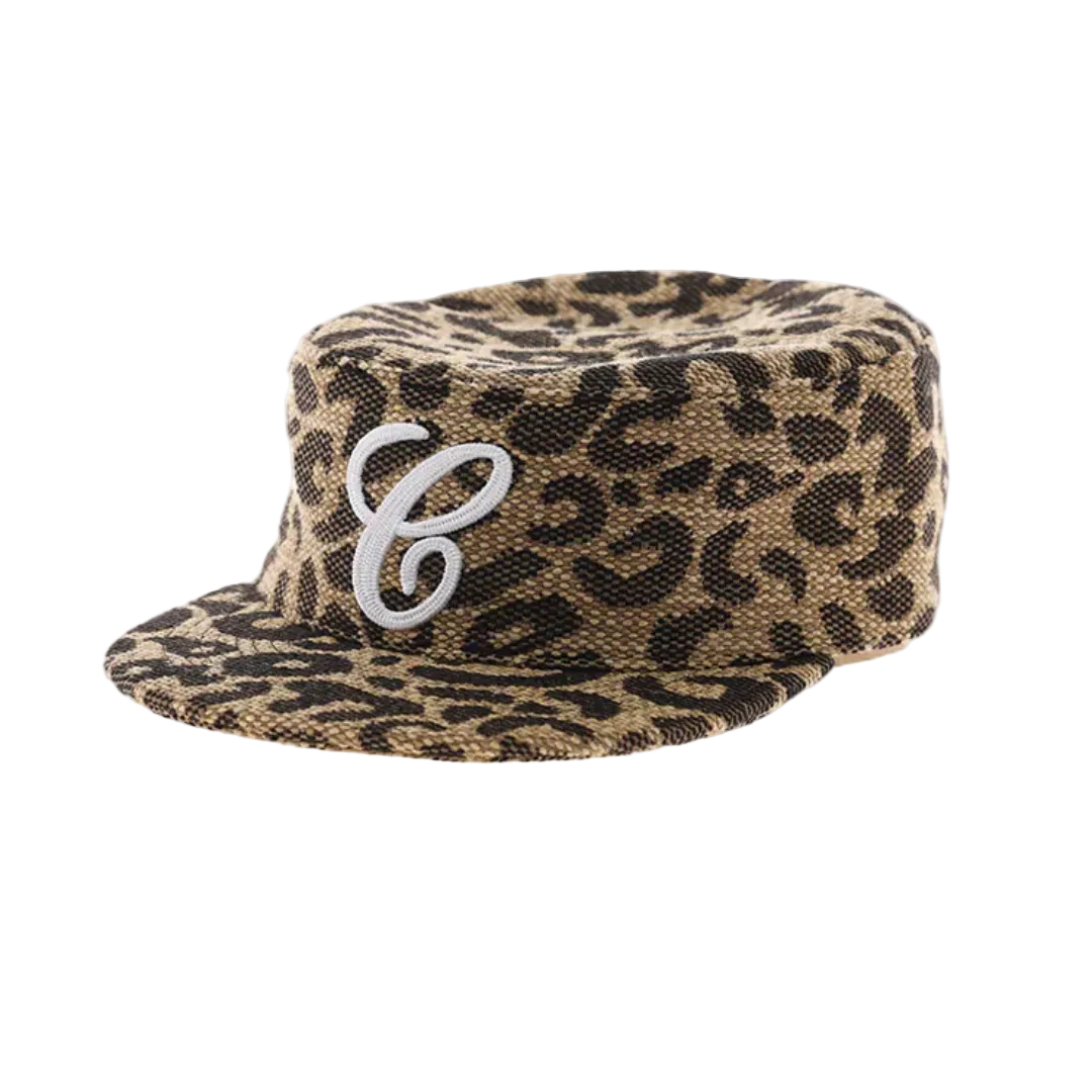 Leopard Flat Top Cap