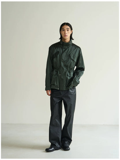 7440 37 1 AW26 Washed Metallic M65 Drawstring Jacket