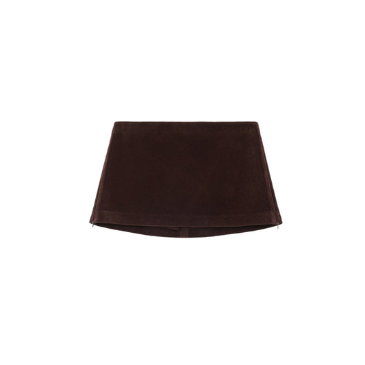 Faux Suede Mini Skirt