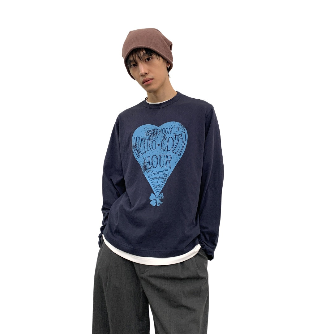Printed Couple Matching Long Sleeve T-Shirt