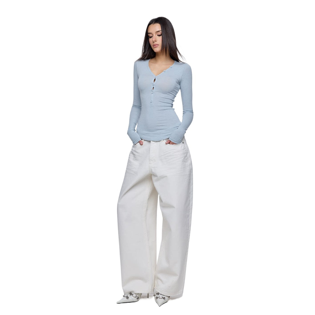 V-Neck Knit Base Layer Tee