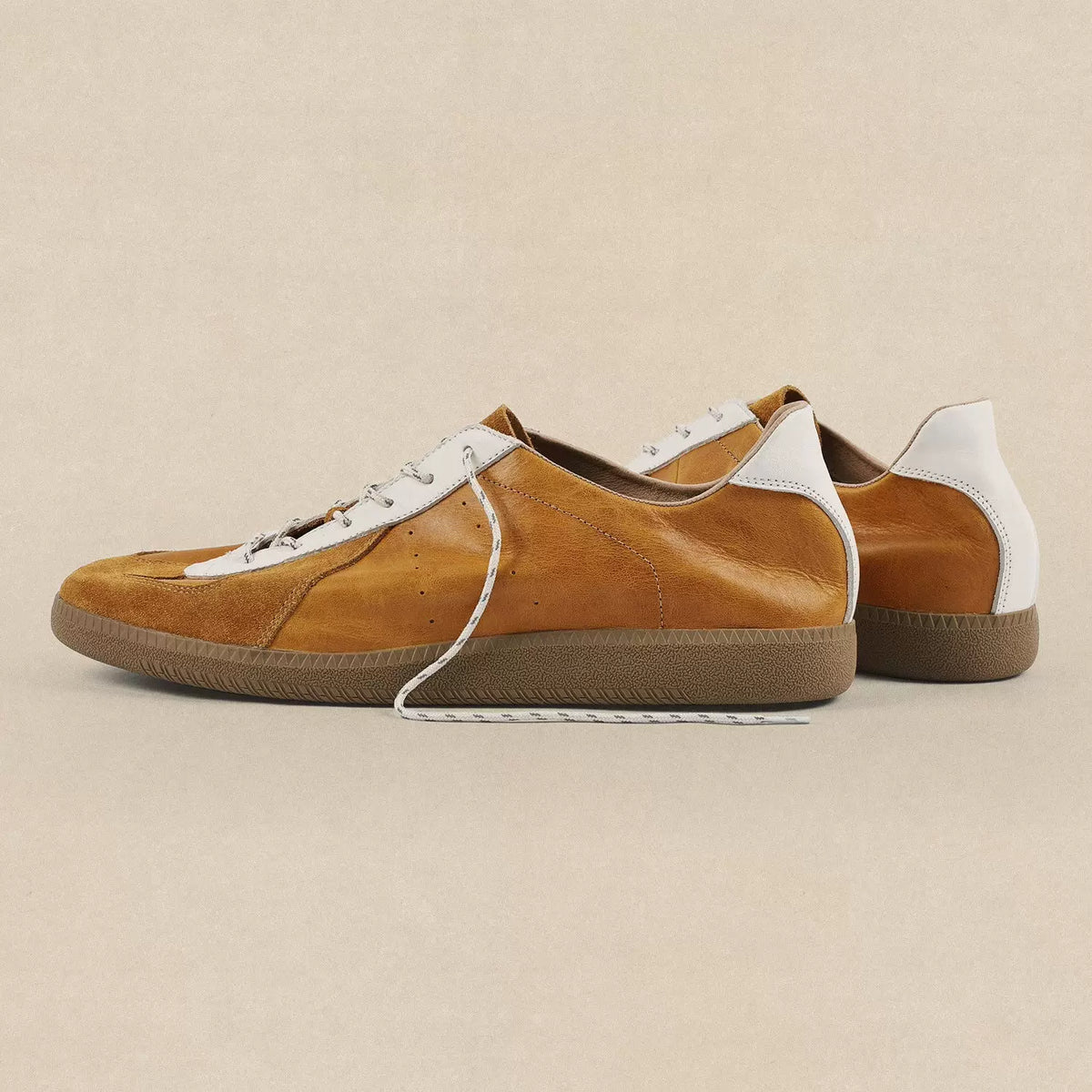 Artichoke Mixed-Leather Low-Profile Trainer Sneakers