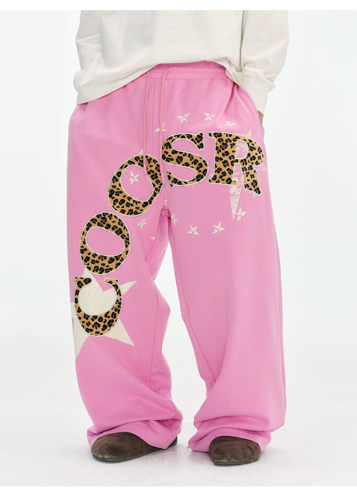 Graphic Star Embroidered Sweatpants