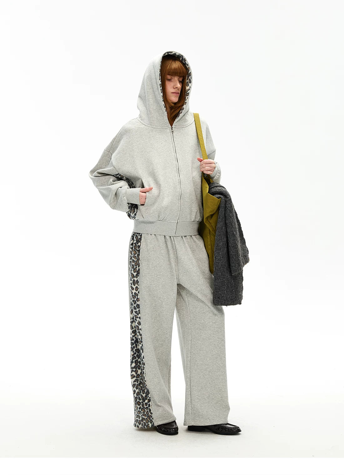 Unisex Leopard Panel Fleece Set