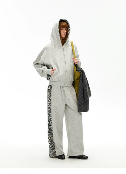 Unisex Leopard Panel Fleece Set