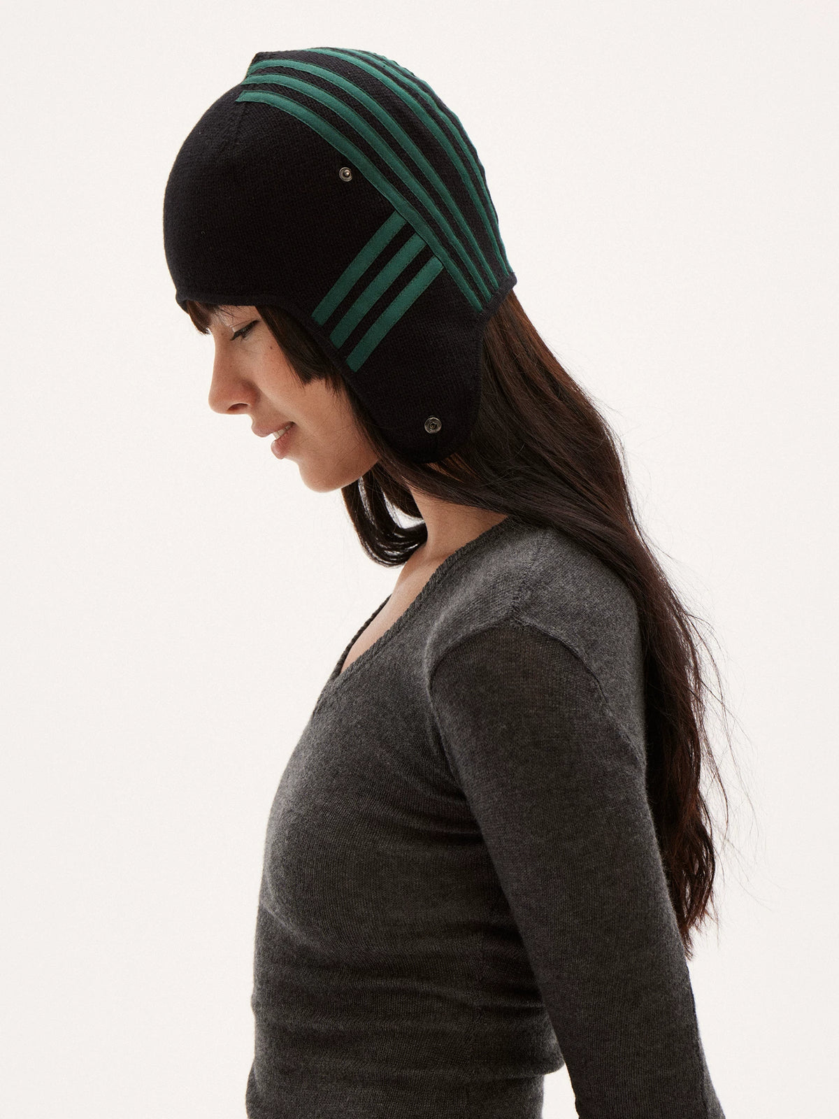 Cotton Knit Earflap Aviator Hat