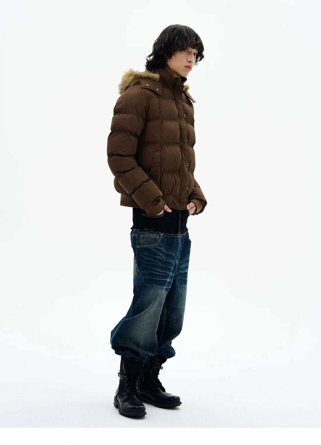 Faux Fur Hood Puffer Jacket product photo