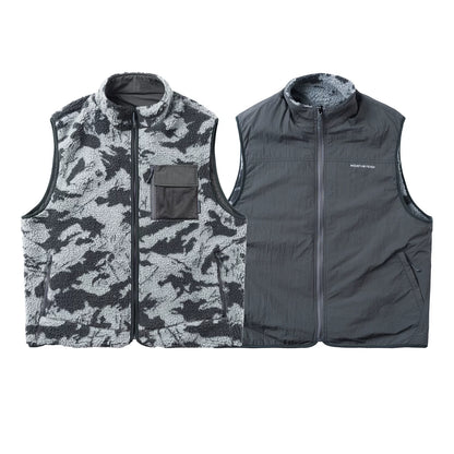 Reversible Camo and Leopard Sherpa Vest - view 14
