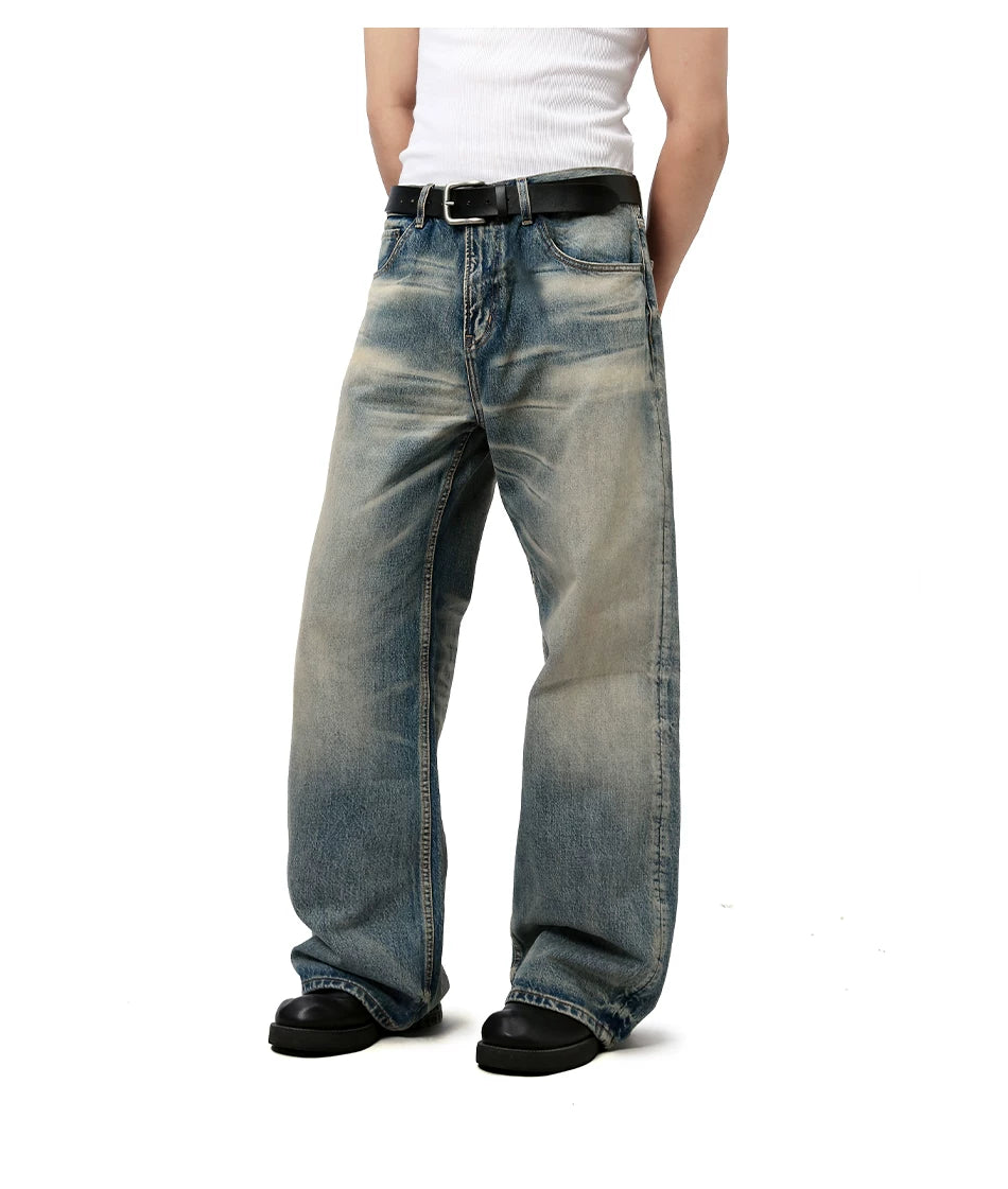 Straight Leg Jeans, front angled view