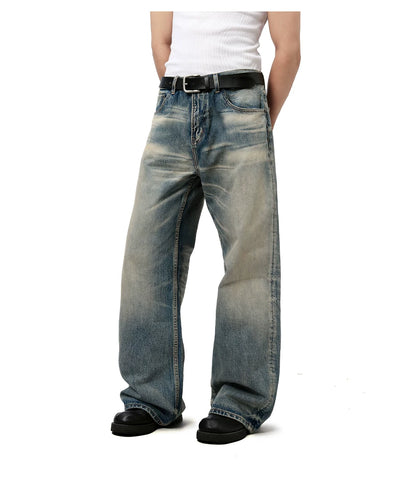 Straight Leg Jeans, front angled view