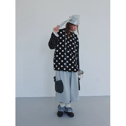All-Over Star Print Relaxed Sweatshirt