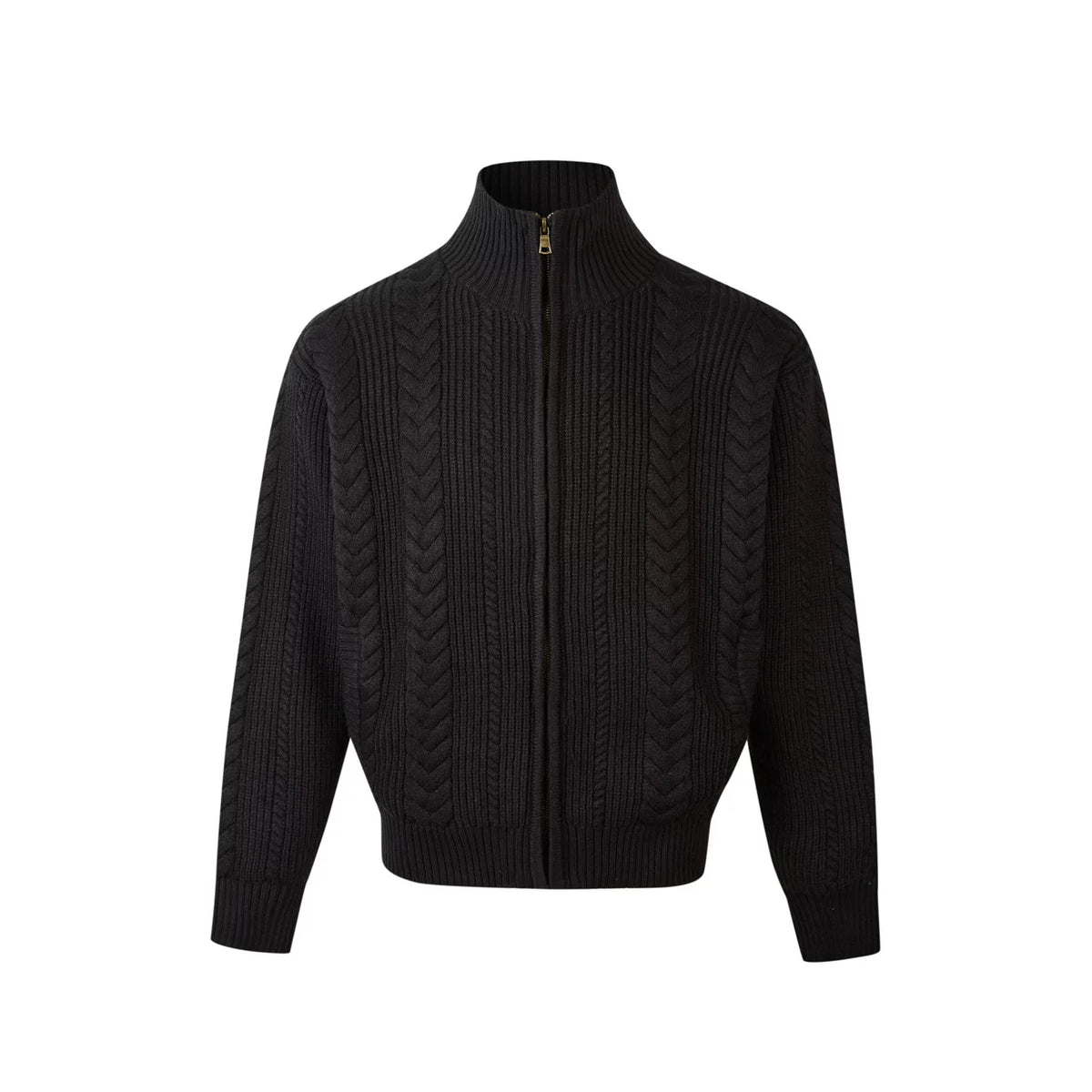 Textured Cable Knit Cardigan