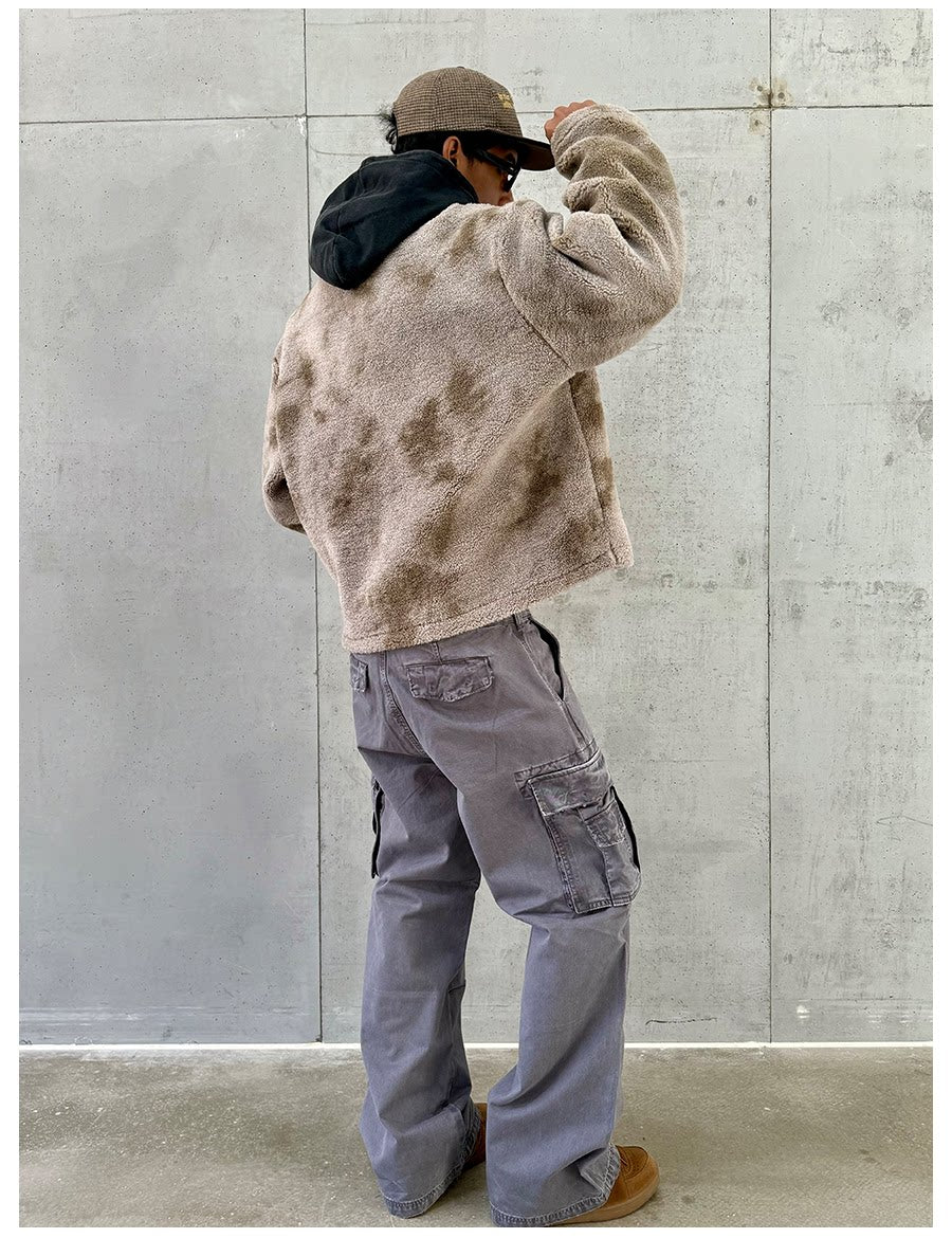 VLABMADE Heavy-Washed Baggy Work Pants - 360 view 2