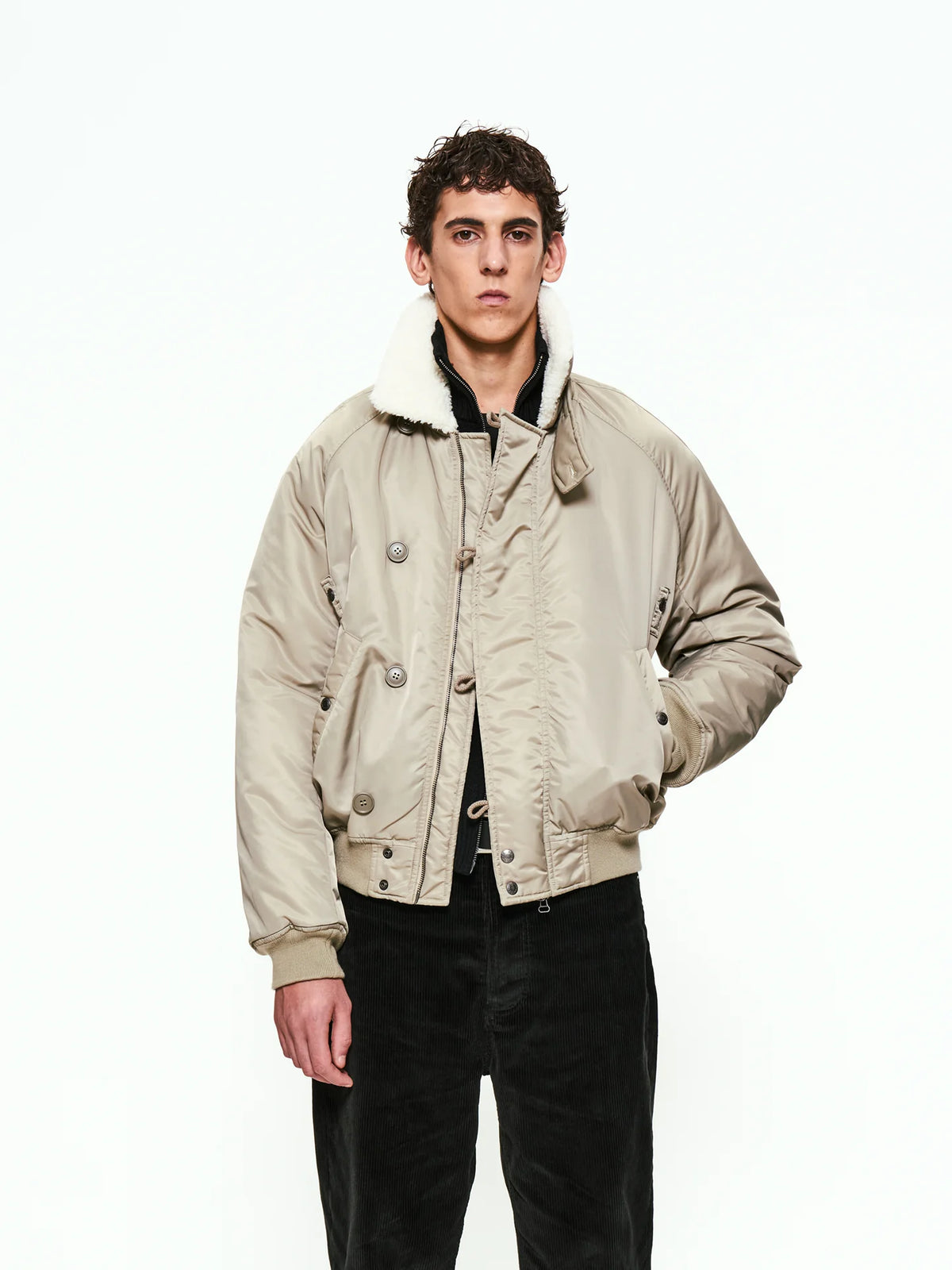 Partimento Fleece Stand-Collar Jacket