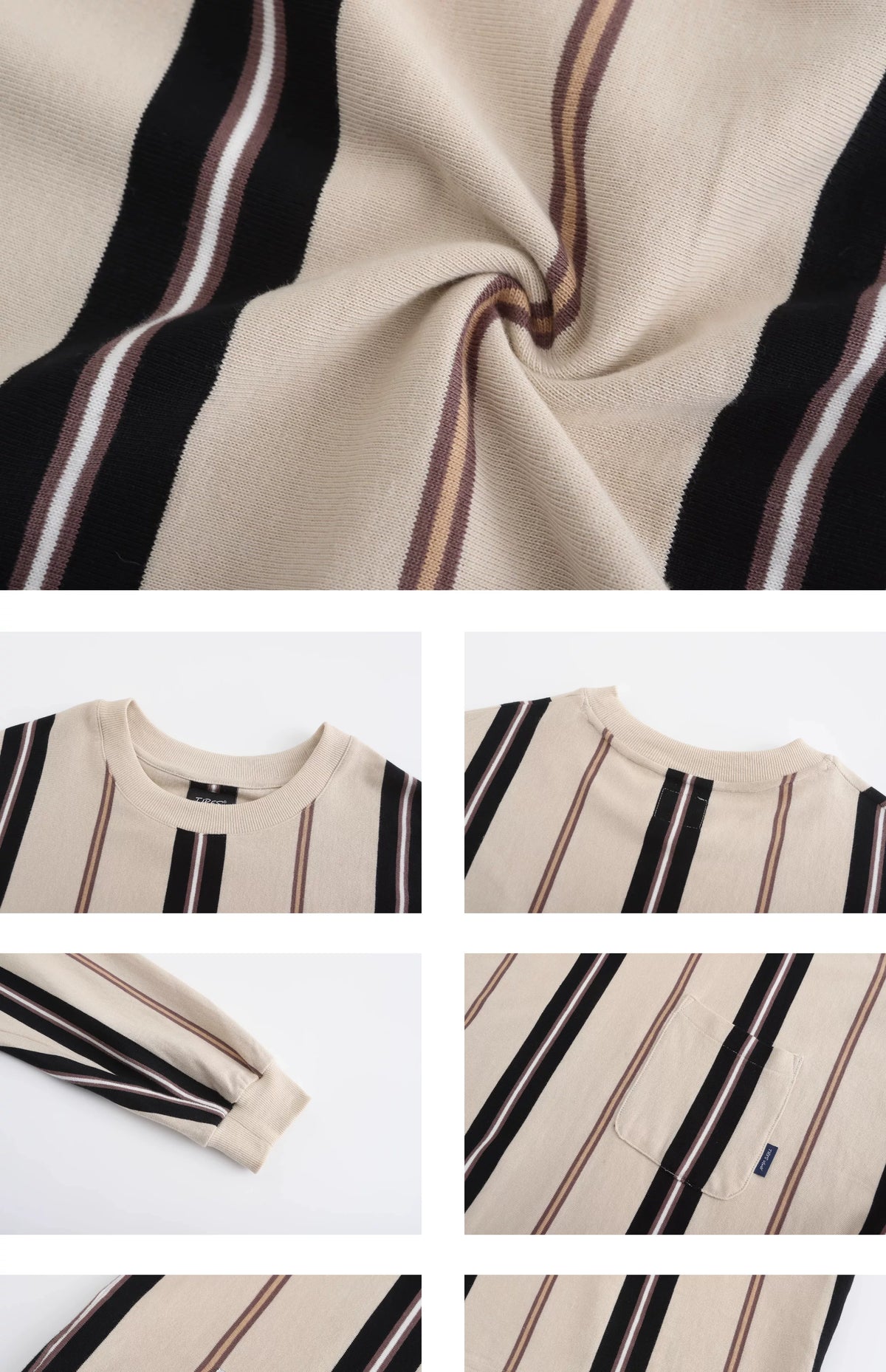 Striped Relaxed Long Sleeve Shirt product view