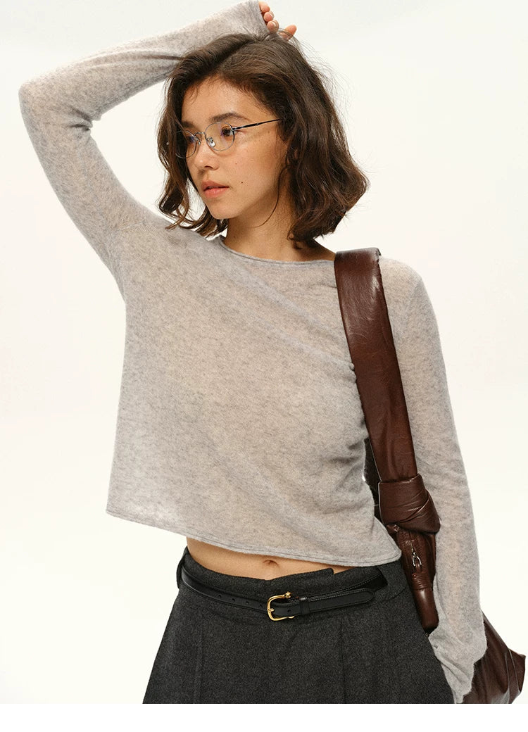 Wool & Alpaca Crew Neck Sweater - 360 view 9