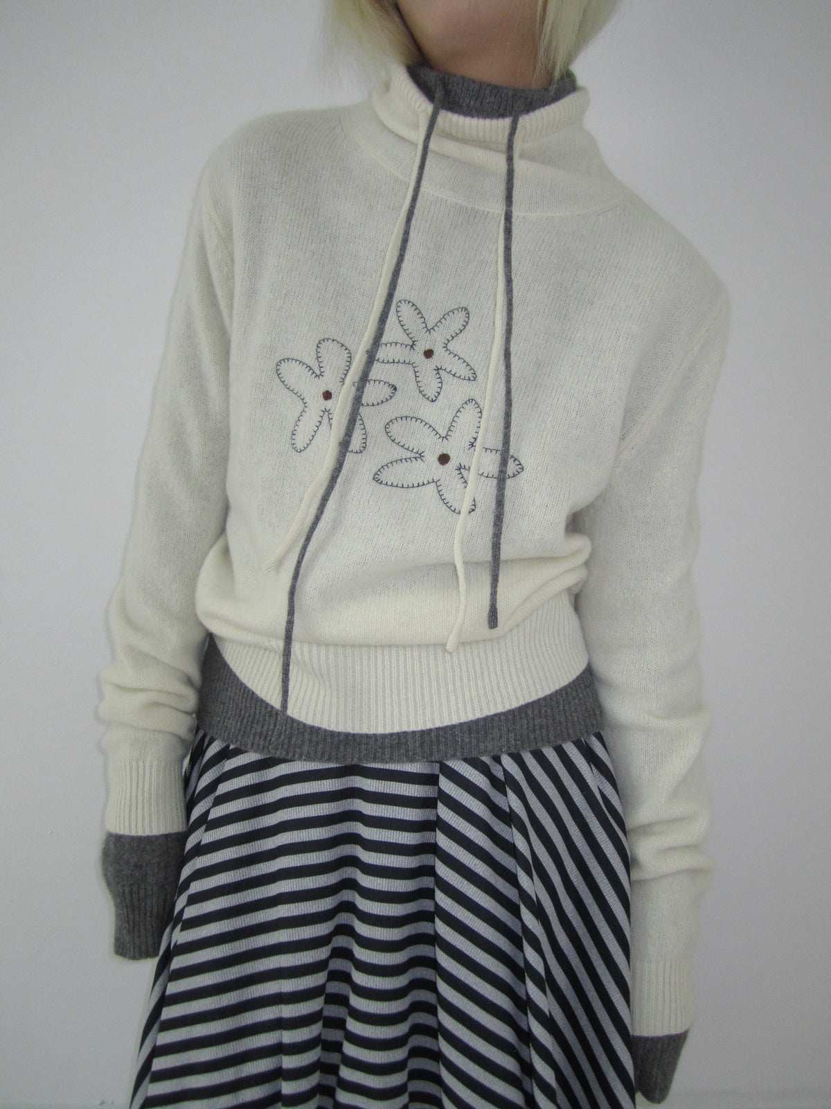 Heather Grey Half Zip Knit Sweater