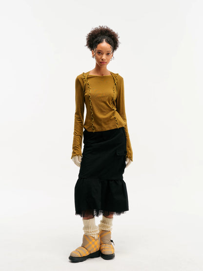 Layered Mesh Midi Skirt product view