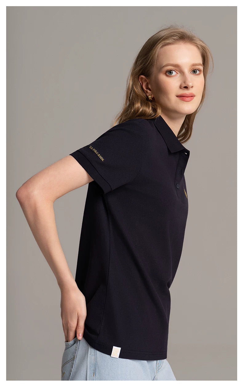 U.S. Polo Assn. Women's Breathable Short Sleeve Polo Shirt