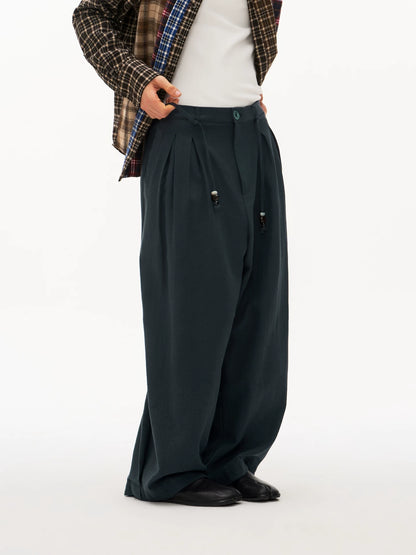 Relaxed Wide-Leg Trousers