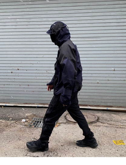 Color Block Hooded Utility Jacket product photo