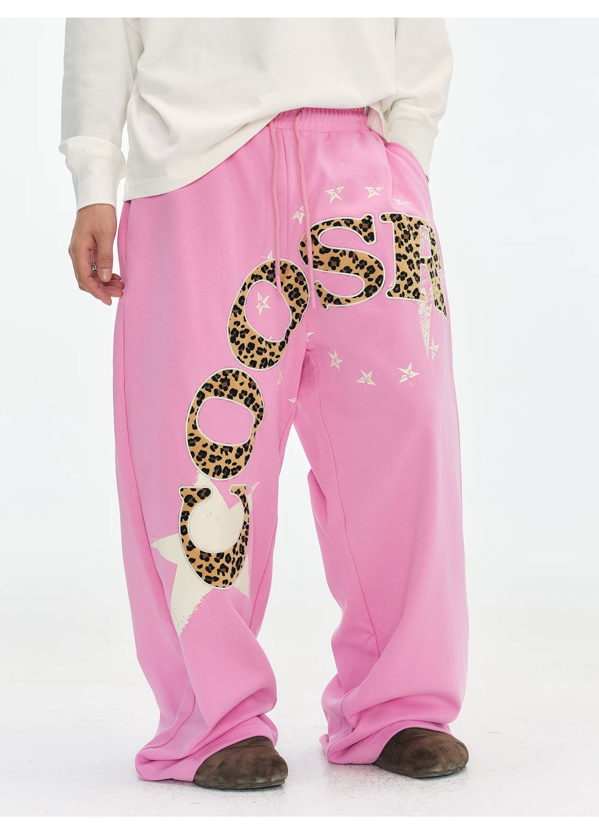 Graphic Star Embroidered Sweatpants