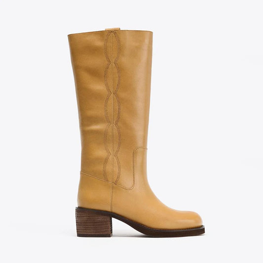 Women's Embroidered Western Knee-High Boots