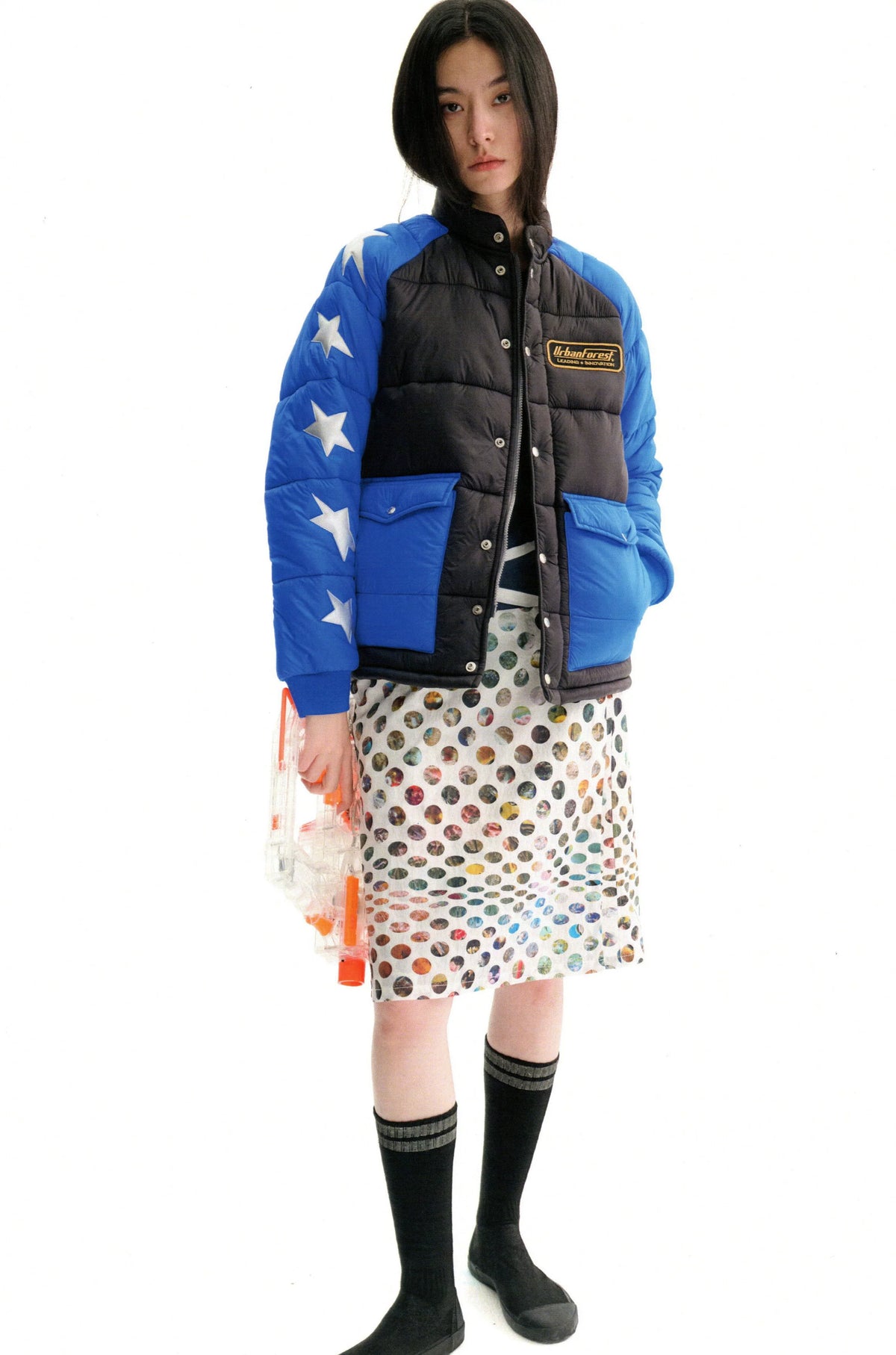 Star Print Puffer Jacket - view 6