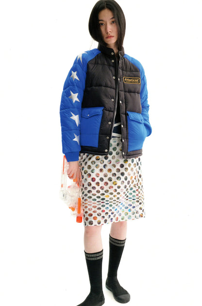 Star Print Puffer Jacket - view 6