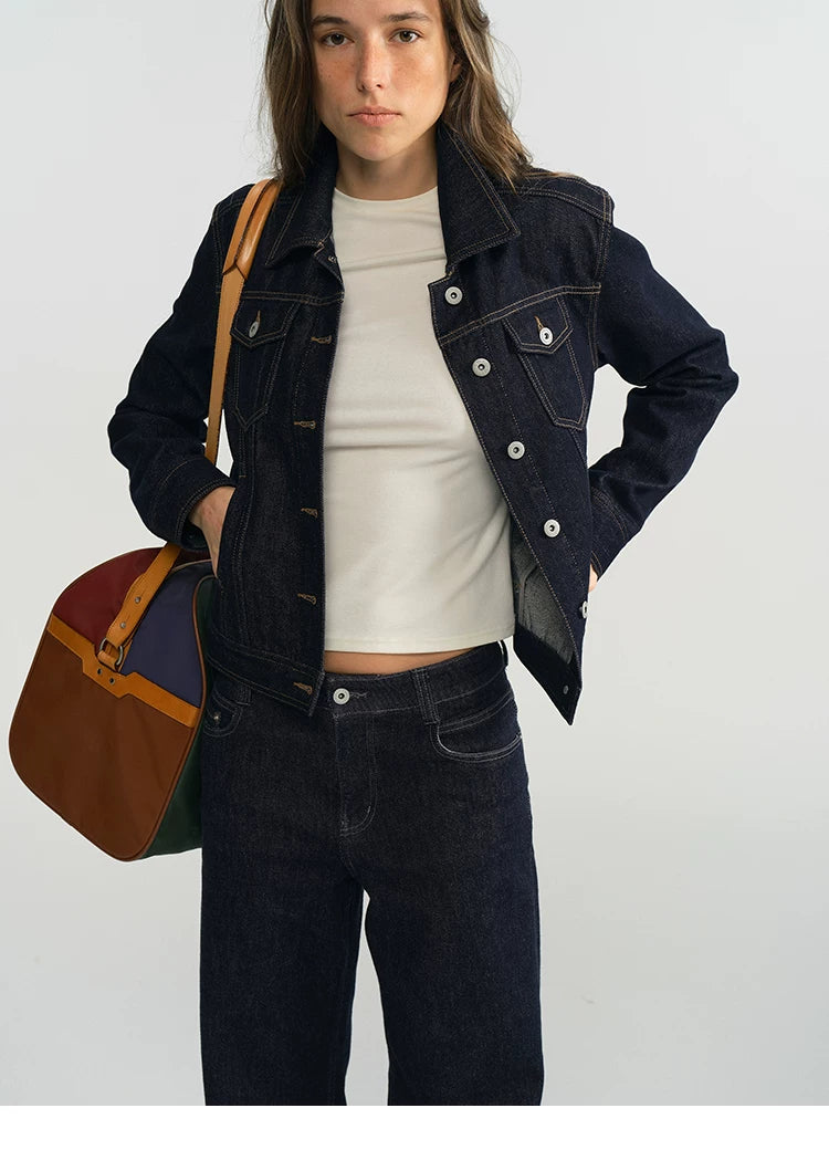 Cropped Vintage Denim Jacket - 360 view 9