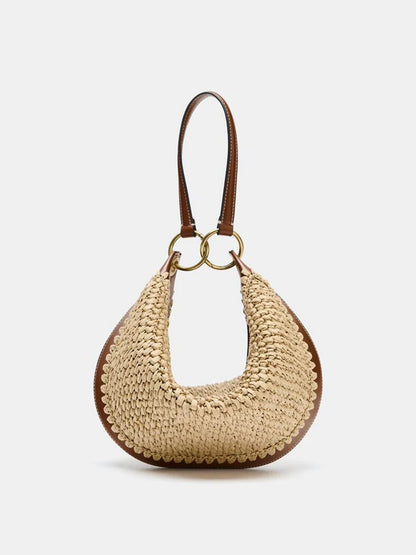 Woven Crescent Tote Bag product shot