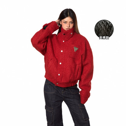 Cropped Stand Collar Padded Jacket