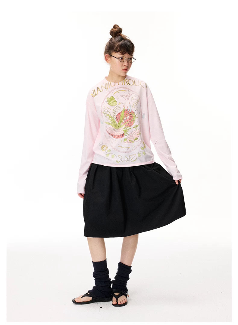 Floral Graphic Long Sleeve Top