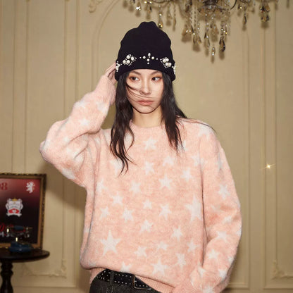 Pearl Embellished Knit Beanie