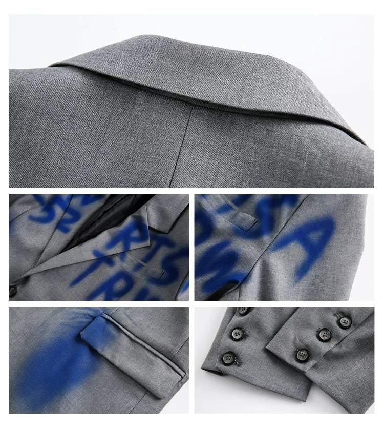 Blue Print Oversized Blazer