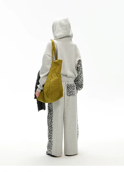 Unisex Leopard Panel Fleece Set